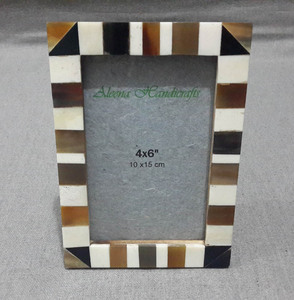 Brushstroke Bliss High Quality Horn <b>Frame</b> Bone Inlay <b>Wood</b> Inlay Photo <b>Frame</b> with Good Combination Handcrafted <b>Picture</b> <b>Frame</b> - Product Image 3