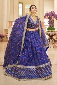 Hermosa ropa de boda arte seda calidad premium Lehenga Choli para mujer por Fabzone - Product Image 3