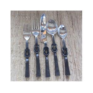 Cubiertos de acero inoxidable con espejo, juego de cubiertos de fábrica, gran oferta, 5 piezas - Product Image 4