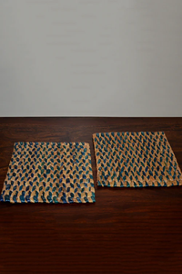 Napperon carré en jacinthe d'eau couleur et produits écologiques naturels Made in Vietnam Décoration de table Napperon tissé Vente en gros - Product Image 2