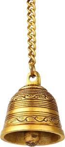 Mandir Temple Laiton Poli Suspendus Cloches Chaîne Moulé Articles Décoratifs Religieux pour La Maison Pooja Salon Décoration Gravé - Product Image 4