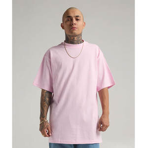 T-shirt en coton épais pour hommes Basic 6.2 Ounce Short Sleeve Crew Neck Plain Tee Top T shirts Regular Big and Tall Size - Product Image 4