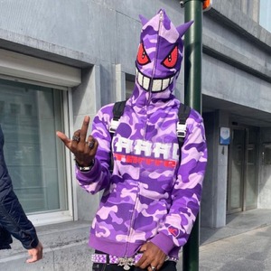 Sudadera con Capucha forrada con cremallera con patrón de letras Fabricante personalizado Puff Print Silk Screen Printed Hoodies - Product Image 4