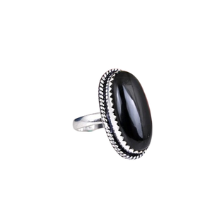 Boho Style 925 Sterling Silver <b>Black</b> <b>Onyx</b> Gemstone <b>Ring</b> Jewelry Handmade Silver <b>Ring</b> Jewelry for Women Wedding Gift for Her - Product Image 1