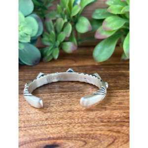Navajo Fashion <b>Cuff</b> <b>Bracelet</b> Natural Coral & Sterling <b>Silver</b> Elegant and Durable Accessory - Product Image 3
