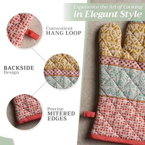 Cooking Gloves With Quilted Cotton Design HeatProof Oven Mitts OEM ODM Supplier Best Selling <b>Safety</b> Gloves BY AMAZING INDUSTRIES - Product Image 6