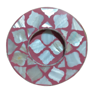 Sous-verre de luxe artisanal en nacre, carré, diamètre 300 mm, pour la maison, l'hôtel, le restaurant, qualité d'exportation, design classique - Product Image 1