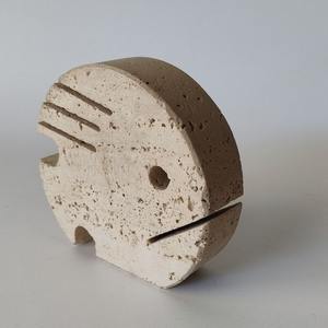 รูปปั้นยีราฟทำด้วยมือหินอ่อนจากหินอ่อนทราเวิร์ตินรูปปั้นตกแต่งสไตล์มินิมอลสไตล์โมเดิร์นตกแต่งหินหรูหราสำหรับบ้านสำนักงานใหม่ - Product Image 5