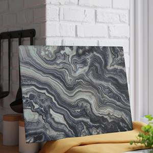 เขียงหินอ่อนสีดำลายพิเศษ ดีไซน์เนอร์สำหรับเตรียมอาหาร จัดเสิร์ฟ และโอกาสพิเศษ ของตกแต่งครัวจากอินเดีย - Product Image 3