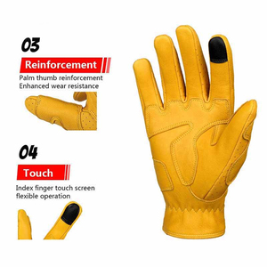 Sports de plein air personnalisés Gants de motocross pour le vélo Gants de course protecteurs en cuir véritable personnalisés - Product Image 4