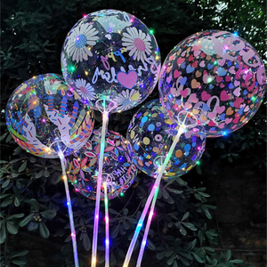 Globo de globo redondo transparente, globo de burbuja transparente, ecológico, con impresión de cristal, led por mayor - Product Image 1