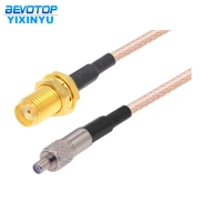Câble coaxial pigtail RG316 avec connecteur mâle TS9 à angle droit vers connecteur femelle SMA, assemblage de câbles d'extension 30CM, 10CM, 15CM, 50 Ohm