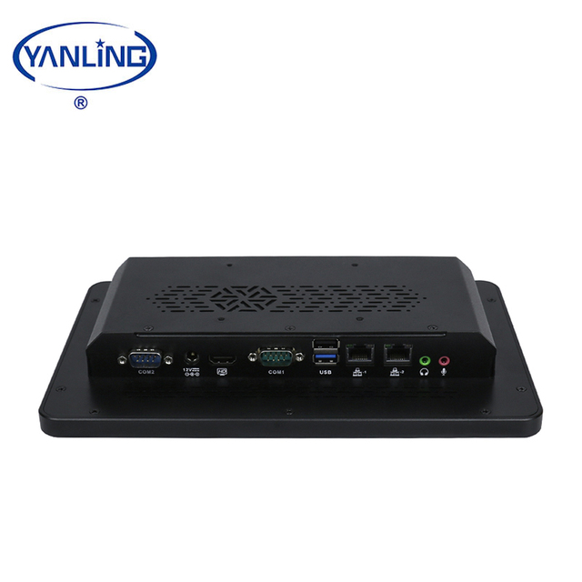 New 10.1 Inch Industrial Capacitive Touch Panel PC Barebone Tel J1900 Embedded Display Dual Gigabit LAN Wall Mount VESA 3-Year