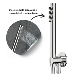 Set miscelatore da bagno a parete a leva singola serie Jazz con accessori cromati per doccia a mano inclusi-per rubinetti da bagno - Product Image 6
