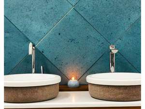 Lavabo Ovalado Elegante y Moderno de Una Sola Pieza, de Piedra Volcánica, de Primera Calidad, Esmaltado, para Baño de Hotel - Product Image 3