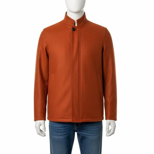 Chaqueta de Cuello Mao para Hombre, Resistente al Viento, Tejido de Lana, Abrigo Estructurado Cálido, Ropa Casual de Invierno para Negocios, Proveedor Mayorista - Product Image 5