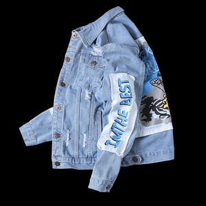 Veste en jean longue pour hommes Nouveau style Vente directe d'usine Veste d'extérieur grande taille pour hommes - Product Image 2