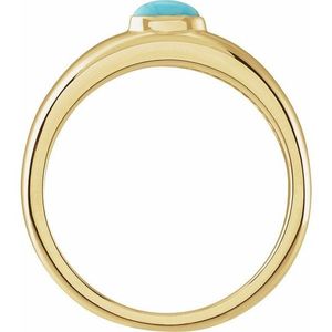 Joyería Fina Stuller, Oro Amarillo de 14K, Gema en Forma de Pera, Cabujón 72387:128P, Engaste de Bisel, Certificado GRS, Uso Diario, Para Enamorados - Product Image 2