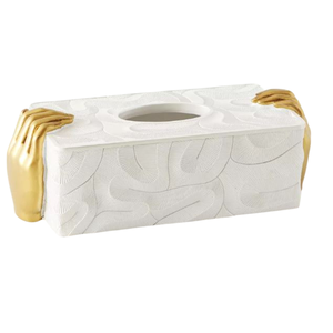 Fancy Eco-Friendly Metal <b>Tissue</b> Dispenser Finest Quality Customized Shape Gold Floral Accent Modern Office Countertop <b>Tissue</b> - Product Image 2