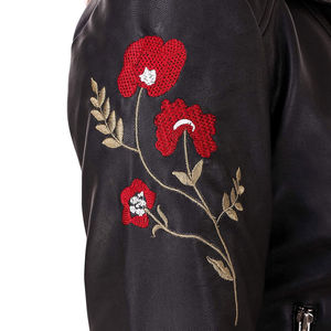 Chaqueta de Cuero Verde para Mujer, Diseño Sólido Único, Logotipo Personalizado, Cuero PU, Temporada de Otoño, OEM Disponible - Product Image 6