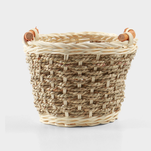 ถาดไม้ไผ่กลมทำมือ ตะกร้าสานไม้ไผ่ตกแต่ง สีธรรมชาติ - Product Image 3