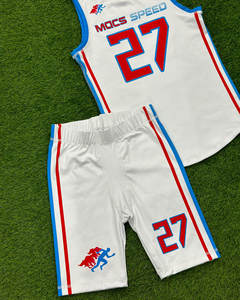 ชุดบาสเก็ตบอลคุณภาพสูง ผลิตจากผ้าโพลีเอสเตอร์ 100% ดีไซน์ยอดเยี่ยม ออกแบบได้ตามต้องการ เหมาะสำหรับกีฬากลางแจ้ง - Product Image 3