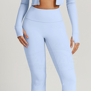 Conjunto de Yoga de 3 Piezas para Mujer Hecho en Pakistán a Precio Económico, Conjunto de Yoga Cómodo para Mujer en Oferta en Línea, Leggings y Sujetador Deportivo - Product Image 6