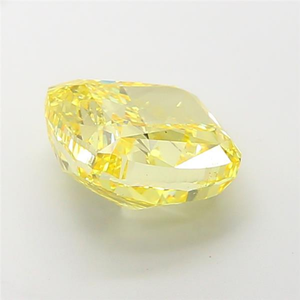 Elegante joyería fina con un brillante diamante amarillo intenso cultivado en laboratorio, corte cojín, certificado, tipo CVD, con brillo radiante. - Product Image 5
