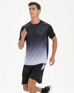 Ensemble T-shirt à manches courtes imprimé 3D décontracté pour homme et short en maille respirant à séchage rapide 100% polyester - Product Image 1