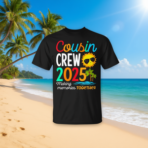 T-shirt assorti pour la famille Cousin Crew, vacances d'été 2025, voyage à la plage - Product Image 3
