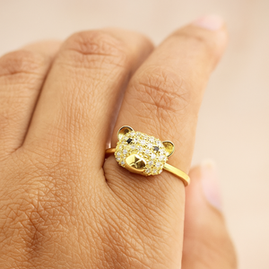 Bague ours en peluche en argent sterling 925: cadeau de bijoux de promesse fait à la main - Product Image 2