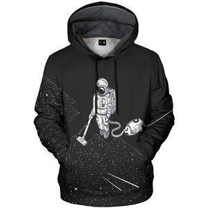 Sudadera con Capucha Estampada con Gráficos de Astronauta, Sudadera Unisex de Forro Polar para Invierno - Product Image 2