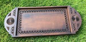 ถาดไม้พิมพ์ลายรูปทรงสี่เหลี่ยมแกะสลักมีให้เลือกมากมายและงานหัตถกรรมอินเดีย - Product Image 2