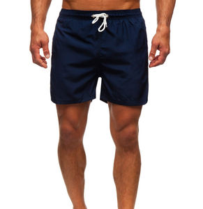 Maillot de bain personnalisé pour hommes avec cordon de serrage Short de plage en nylon à séchage rapide avec taille élastique Motif solide écologique OEM disponible - Product Image 1