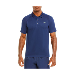 Polo de Tenis Lacoste Pique Ultra Dry para Hombre, Color: Azul Marino, 100% Auténtico - Product Image 1