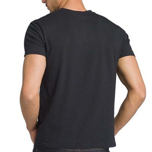 Haute qualité hommes imprimé surdimensionné 100% coton décontracté grande taille blanc solide motif coupe ample tricoté tissu hommes T-Shirts - Product Image 5