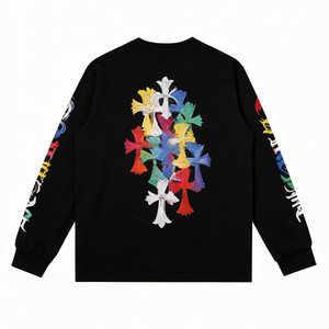 T-Shirt da <span class=keywords><strong>Uomo</strong></span> Personalizzabile in 100% Cotone, Manica Lunga, Stampa DTG, 250 Grammi, Stile Autunnale Urbano - Product Image 2