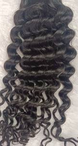 Extensiones de cabello humano rizado birmano natural, cabello Remy indio, donante único para niñas y mujeres con aumento de volumen - Product Image 3