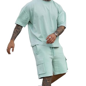 Summer Sweat Suit Tank Top Shorts And Tee Set <b>Tshirt</b> Custom Acid Wash Distress <b>Sleeveless</b> T Shirt 2 Piece Short Sets For Men - Product Image 5