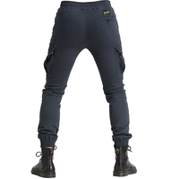 Pantalon cargo de moto pour homme D-Ride Moto, noir, respirant, séchage rapide, avec protections CE, design extensible et durable, pour adultes.