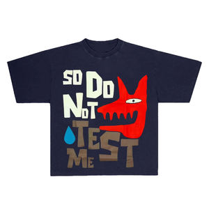 T-shirt décontracté pour homme à manches courtes en coton lourd surdimensionné 250 g/m² Impression sérigraphique personnalisée aux États-Unis - Product Image 2