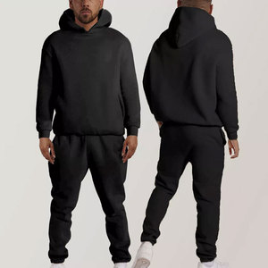 Personalizado de alta calidad de algodón chándal de lujo de gran tamaño pantalones de chándal Unisex Sudadera con capucha conjunto XXL sudaderas con capucha para hombre sudor Jogging - Product Image 2