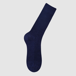 Chaussettes en coton pour hommes - Chaussettes habillées respirantes épaisses de qualité supérieure ODM Chaussettes côtelées coréennes de couleur unie Business Casual - Kikiya MD017 - Product Image 6