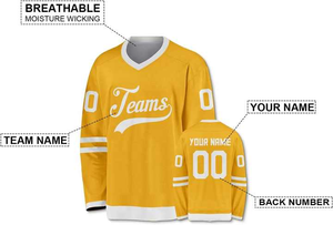 Camiseta de hockey personalizada con logotipo personalizado para hombres y mujeres, camiseta de hockey sobre hielo con estampado de sublimación con nombre para hombres y mujeres - Product Image 2