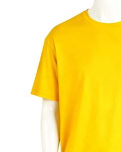 <b>Mens</b> <b>Yellow</b> Plain T Shirt Crew Neck Short Sleeve Casual Cotton Polyester Custom Logo Bulk Wholesale OEM Manufacturer Pro - Product Image 3
