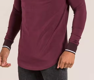 ผู้ผลิต OEM ปรับแต่งเสื้อยืดโลโก้พิเศษสําหรับผู้ชายถนนผ้าฝ้าย 100% ข้อมือยางเสื้อเชิ้ตโค้งโค้ง - Product Image 4