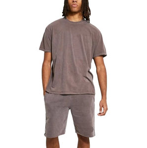 Nuevos conjuntos de verano para hombres al por mayor, camisa y pantalones cortos cómodos de media manga a precio razonable - Product Image 1