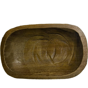 Handcrafted Dark Brown <b>Matte</b> Wooden Salad Bowl Unique Decorative Accent Piece for Home or Office <b>Table</b> Decorative Bowl - Product Image 1