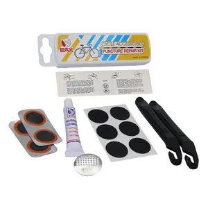 Factory Direct Sale Plastic Tire Lever With Round Tire Patches And Glueless Patches Tire Repair Kit