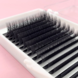 Extensiones de pestañas de volumen Rizo completo Ventiladores hechos a mano Fibra PBT coreana Aspecto natural Acabado semi mate individual clásico - Product Image 4